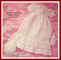 Baby's Best rose bordered christening dress