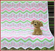 Summer Rainbow Sherbet Ripple baby afghan