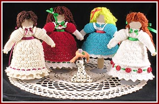 Victorian Elegance antique-inspired wooden dolls